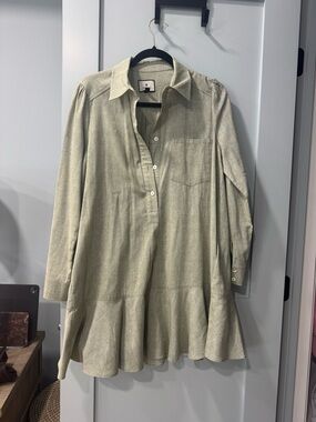 Tuckernuck Sage Long Sleeve Button Tunic Dress